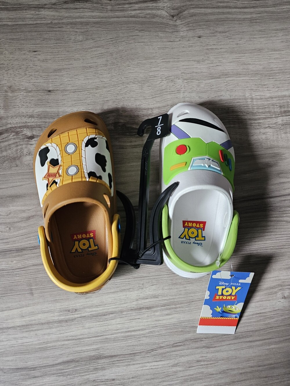 Disney Toy Story Woody Buzz Lightyear Clogs Size 7/8 NWT